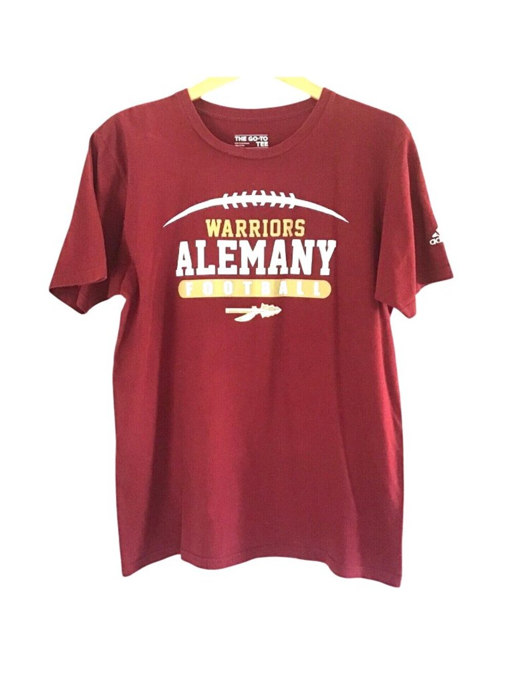 ADIDAS- THE GO TO TEE- MENS ALEMANY GRAPHIC 100% COTTON SHORT SLEEVE T-SHIRT SIZ